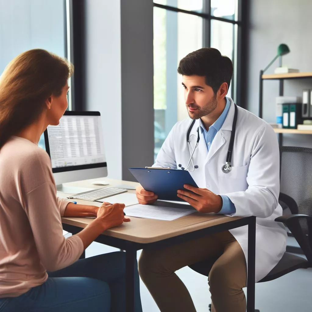 Врач консультирует пациента